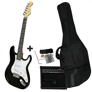 Pack Guitarra Electrica Negra Bestla-Pack WOTAN