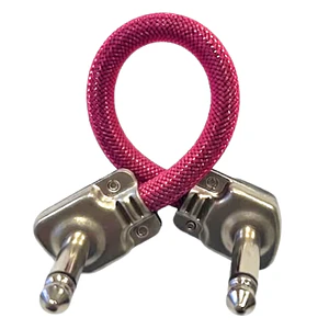 Cable Patch 10mas1 L Plano recubierto malla color rosado 15 cm TS/L-TS/L