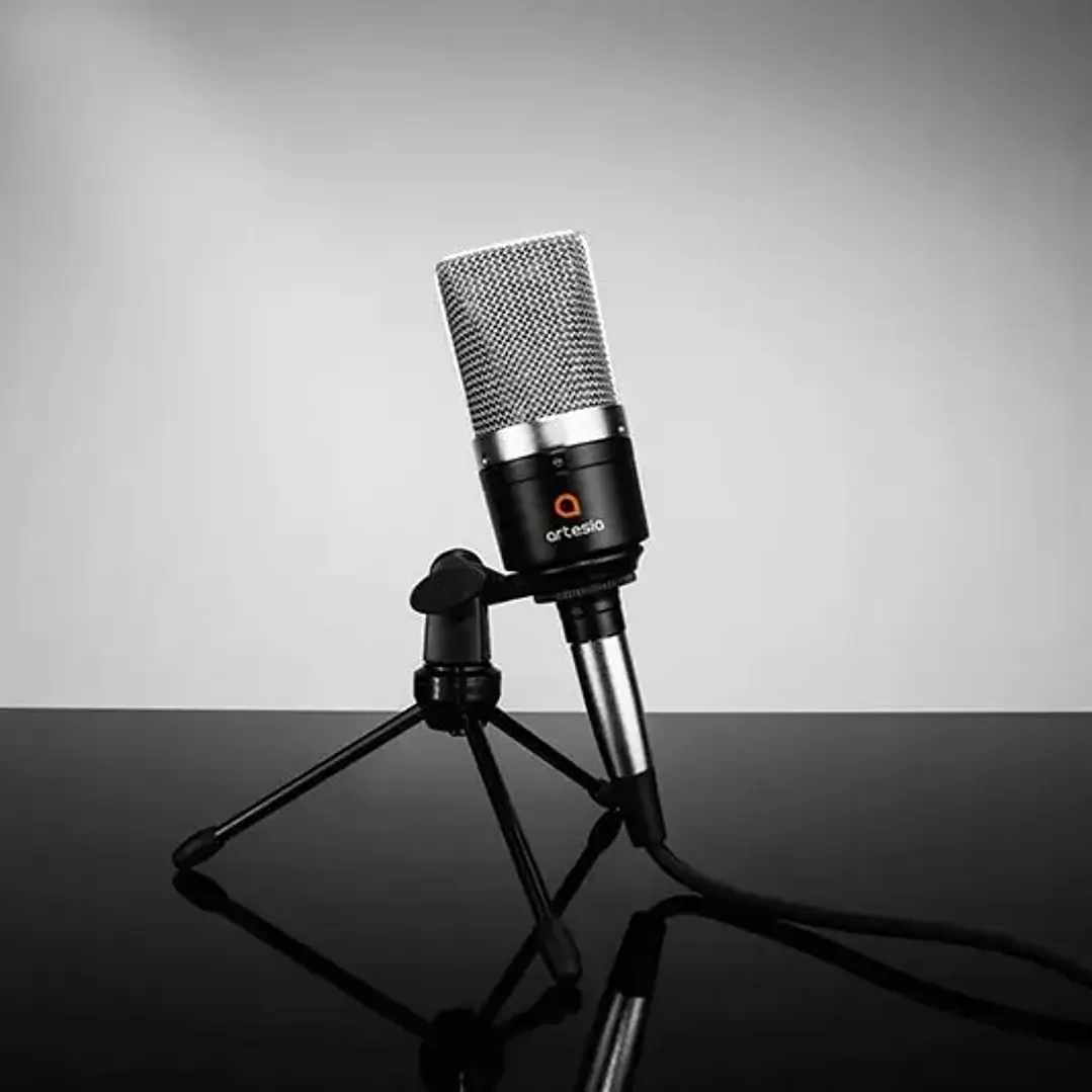 Interfaz de audio Artesia para Grabación color negro 24-bit 96kHz USB XLR ARB4  5
