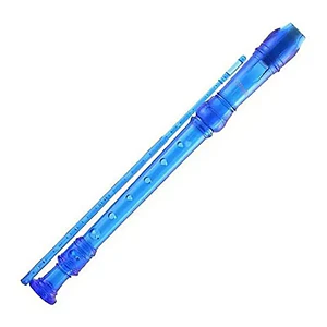 Flauta dulce soprano Stagg escolar azul traslúcido con funda RECGERTBL
