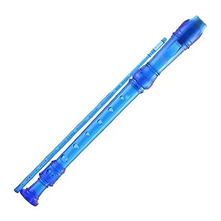 Flauta dulce soprano Stagg escolar azul traslúcido con funda RECGERTBL 1