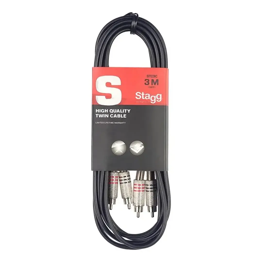 Cable 2 RCA-2 RCA Stagg 3 Metros STC3C 1
