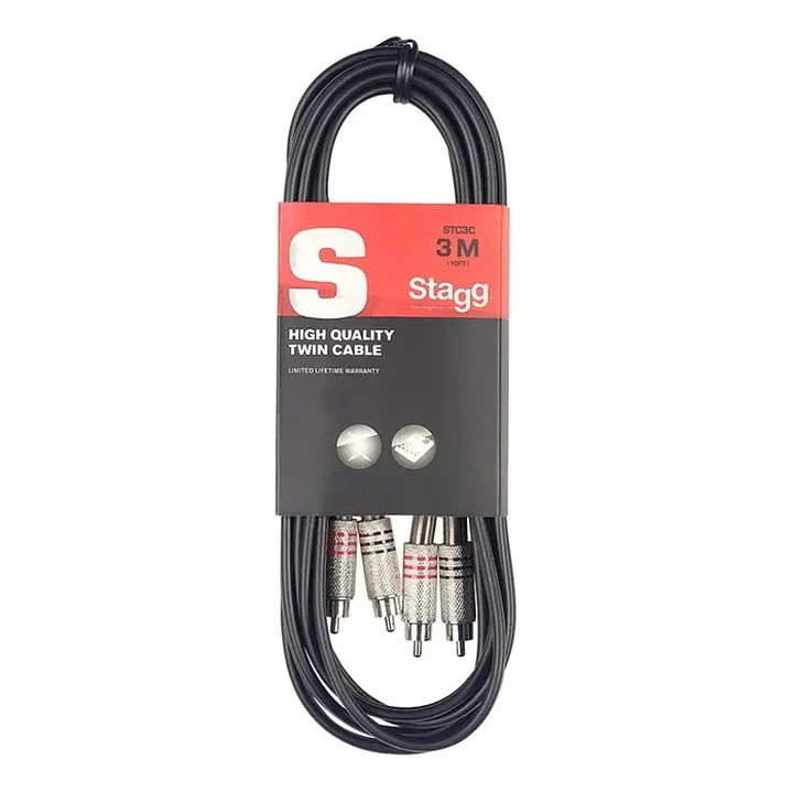 Cable 2 RCA-2 RCA Stagg 3 Metros STC3C 1
