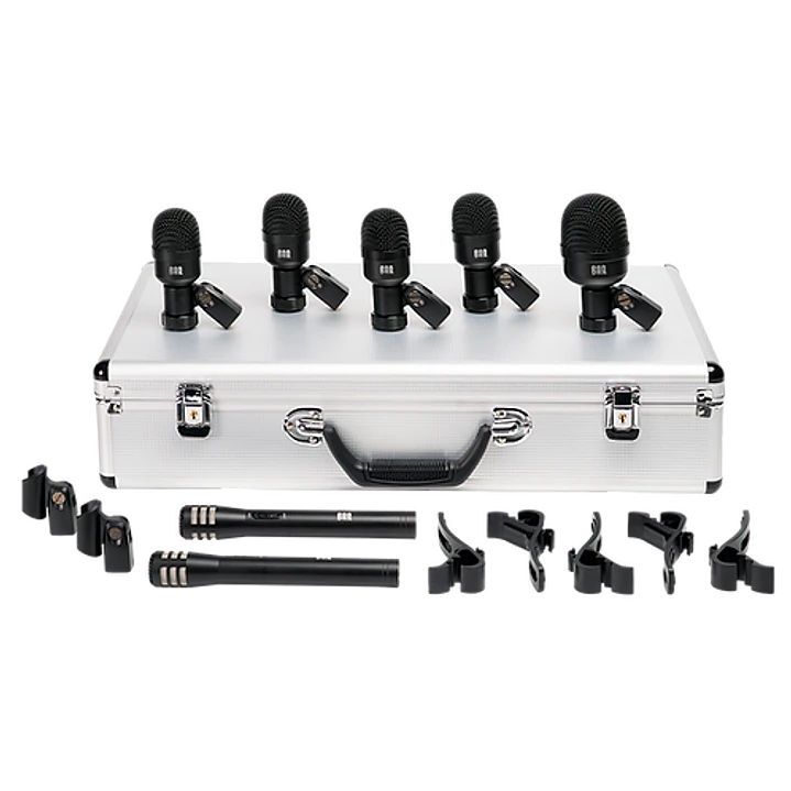 Set de micrófonos dinámicos batería ROQ Audio de 7 piezas M7 1