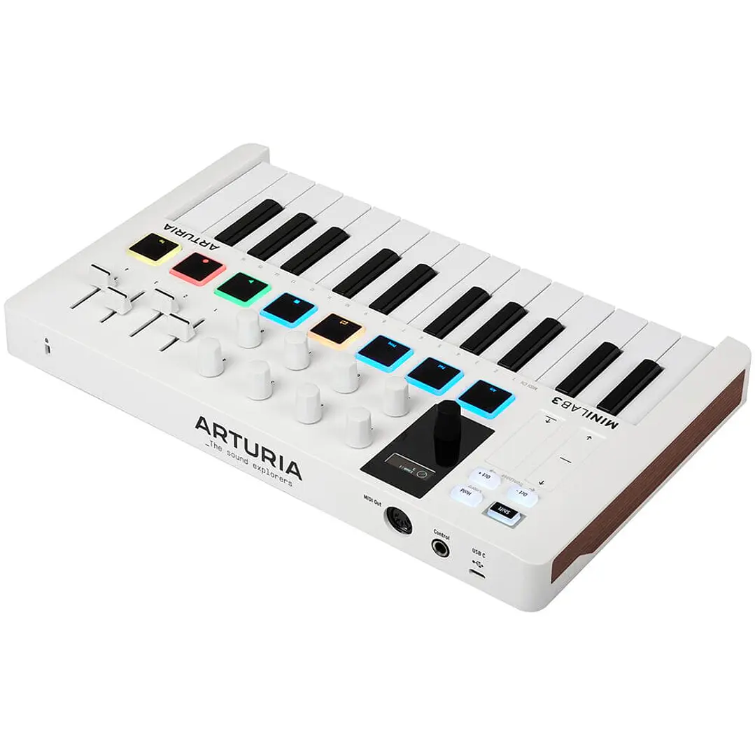Controlador Midi Arturia 25 teclas blanco MINILAB 3  5