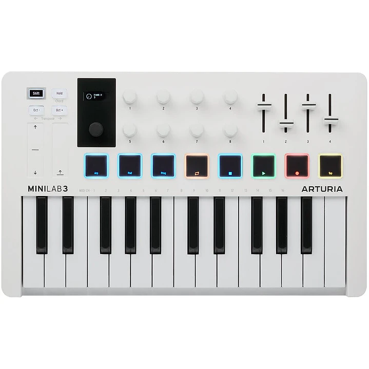 Controlador Midi Arturia 25 teclas blanco MINILAB 3  6
