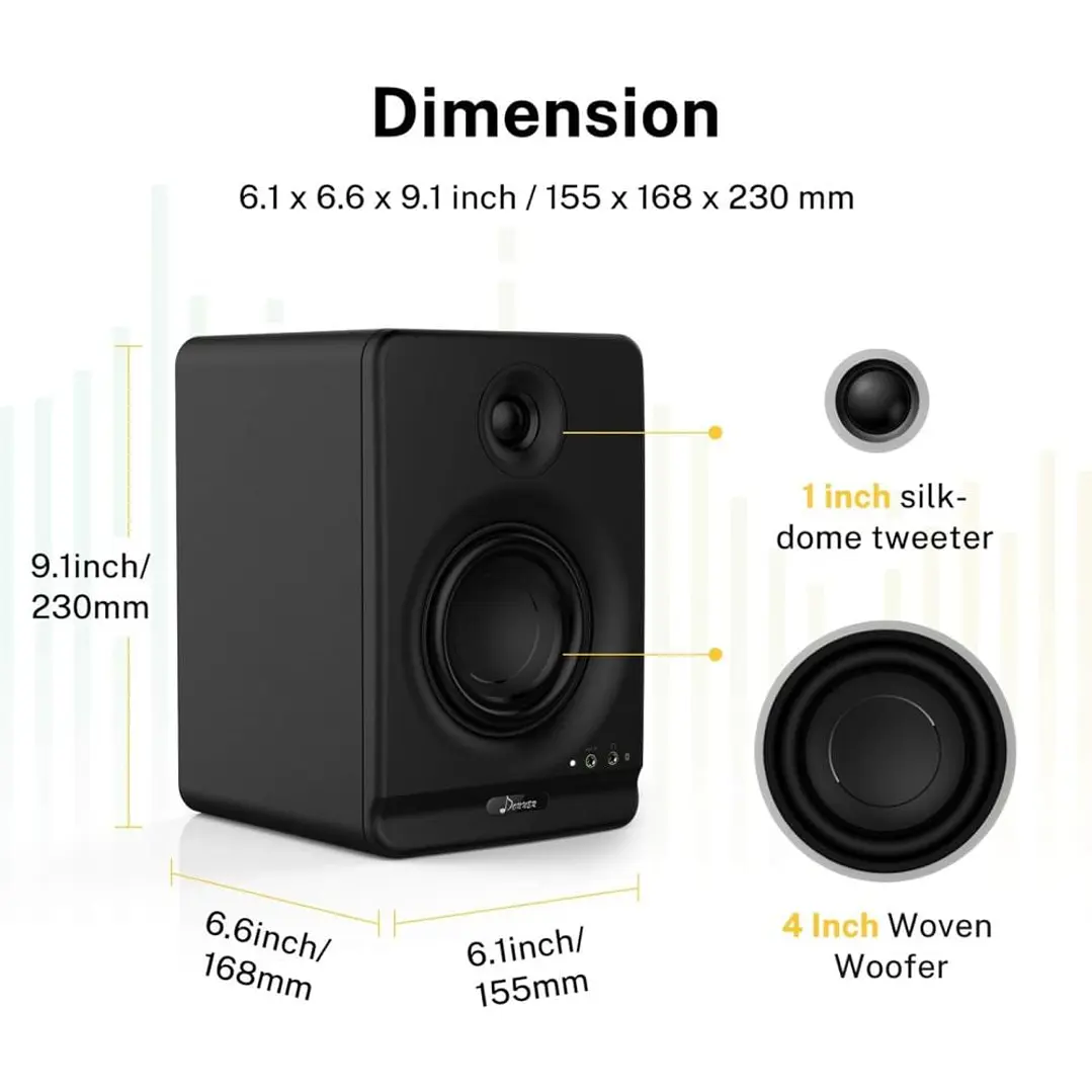 Par de Monitores de estudio Donner DMS-5 9