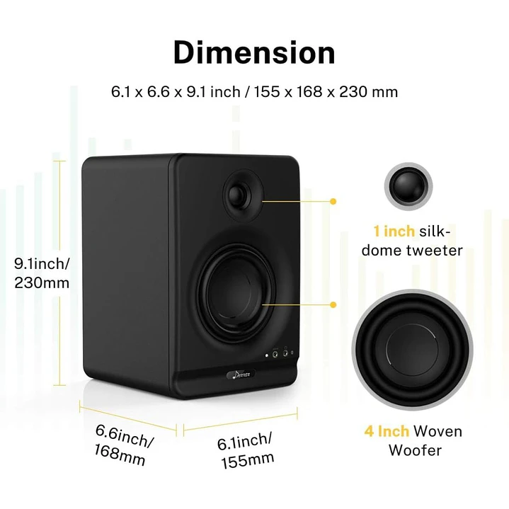 Par de Monitores de estudio Donner DMS-5 9