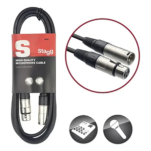 Cable Micrófono XLR M-XLR H 3M SMC3 STAGG