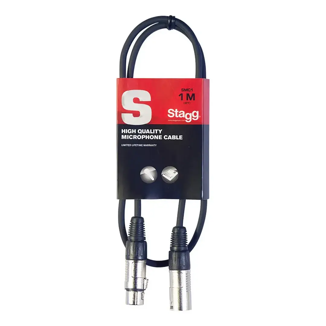 Cable de Micrófono Stagg SMC1 XLR-XLR 1 Metro Negro 3