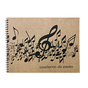Cuaderno de 12 Pautas horizontal llave de sol CU-PAU