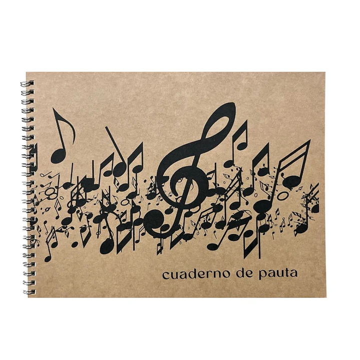 Cuaderno de 12 Pautas horizontal llave de sol CU-PAU 1