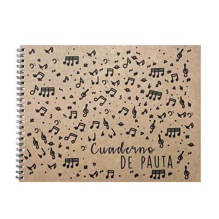 Cuaderno de 12 Pautas horizontal figuras musicales CU-PAU 1