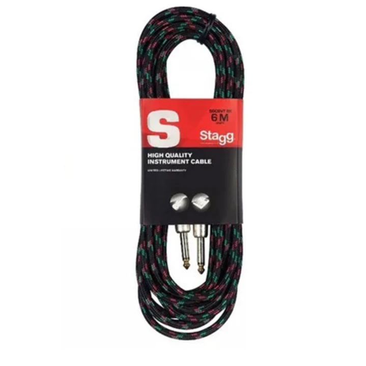 Cable Instrumento Stagg TS-TS 6M Tela Negro SGC6VT-BK 1
