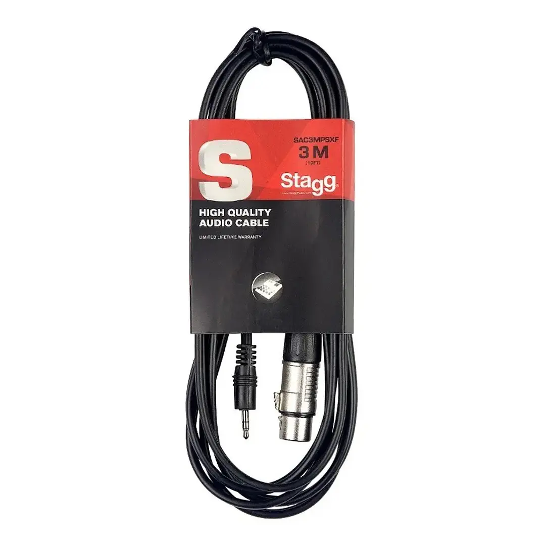 Cable audio Stagg Mini TRS-XLR/H 3 Metros SAC3MPSXF 1