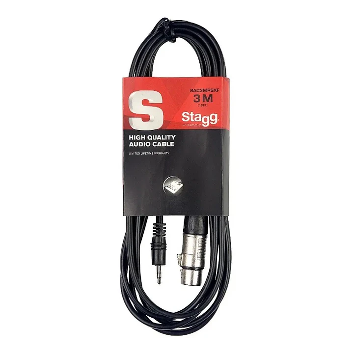 Cable audio Stagg Mini TRS-XLR/H 3 Metros SAC3MPSXF 1