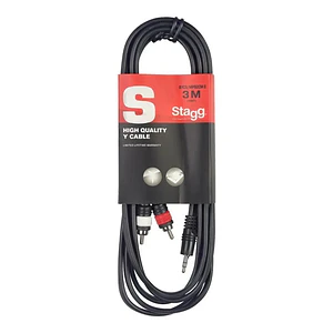Cable audio Stagg Mini plug-2RCA 3 Metros SYC3/MPS2CME