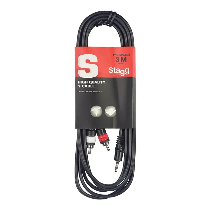 Cable audio Stagg Mini plug-2RCA 3 Metros SYC3/MPS2CME 2