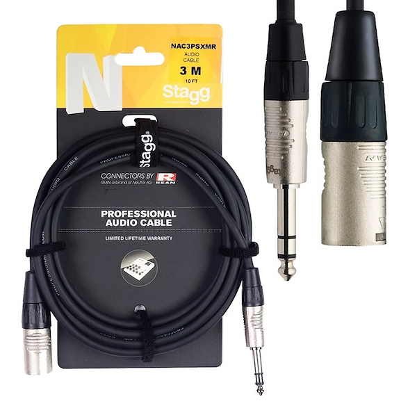 Cable TRS-XLR/M 3 Metros NAC3PSXMR STAGG