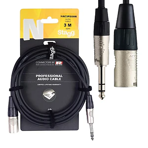 Cable TRS-XLR/M 3 Metros NAC3PSXMR STAGG