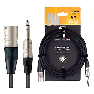 Cable audio Stagg TRS-XLR/M 6 Metros NAC6PSXMR STAGG