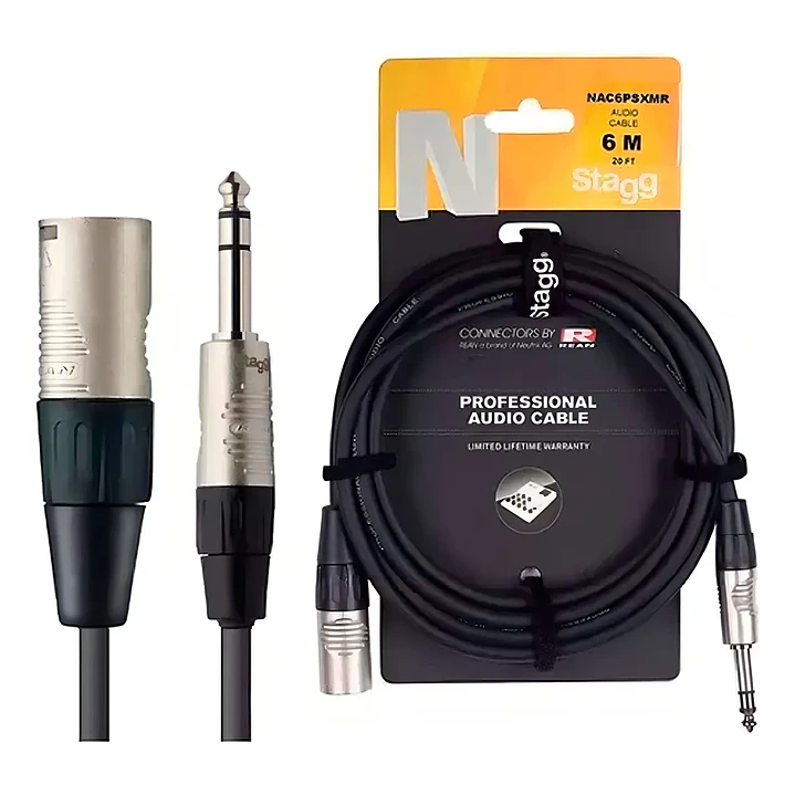 Cable audio Stagg TRS-XLR/M 6 Metros NAC6PSXMR STAGG 2