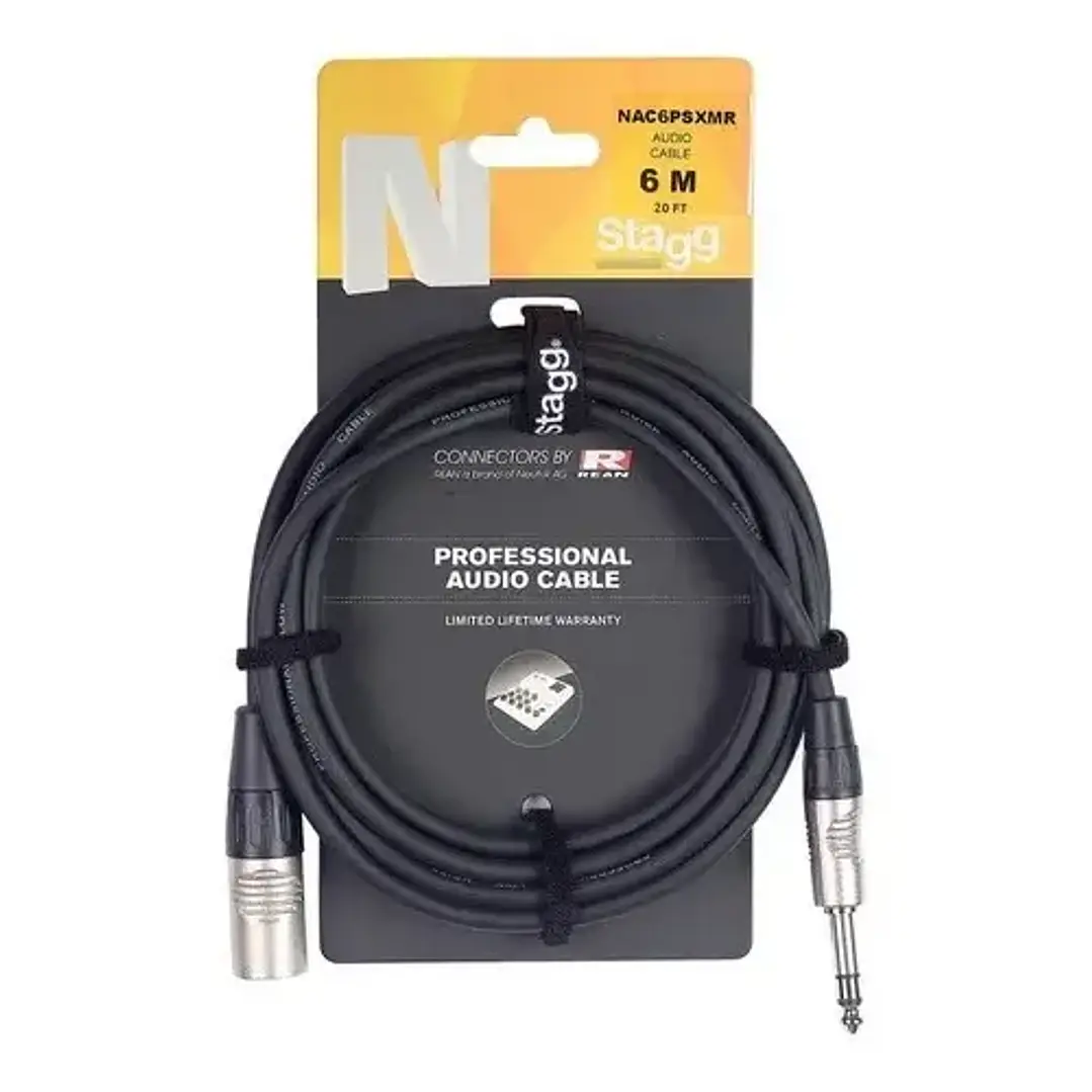 Cable audio Stagg TRS-XLR/M 6 Metros NAC6PSXMR STAGG 1