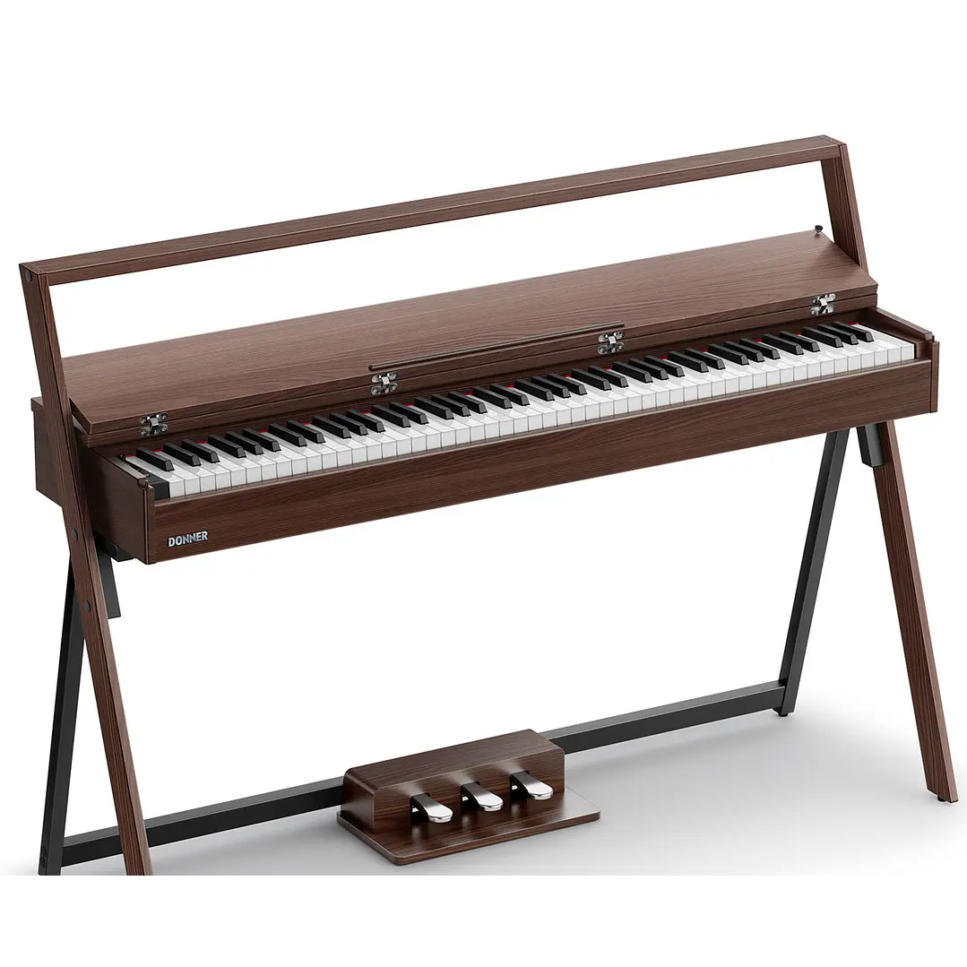 Piano digital Donner con 88 teclas color nogal Oura R300 3