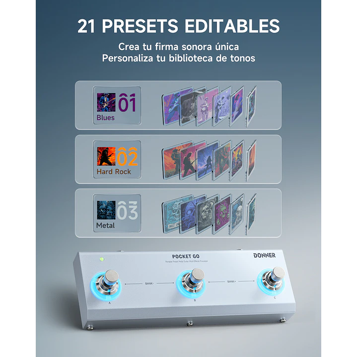 Pocket Go Donner procesador de efectos múltiples pedal 5