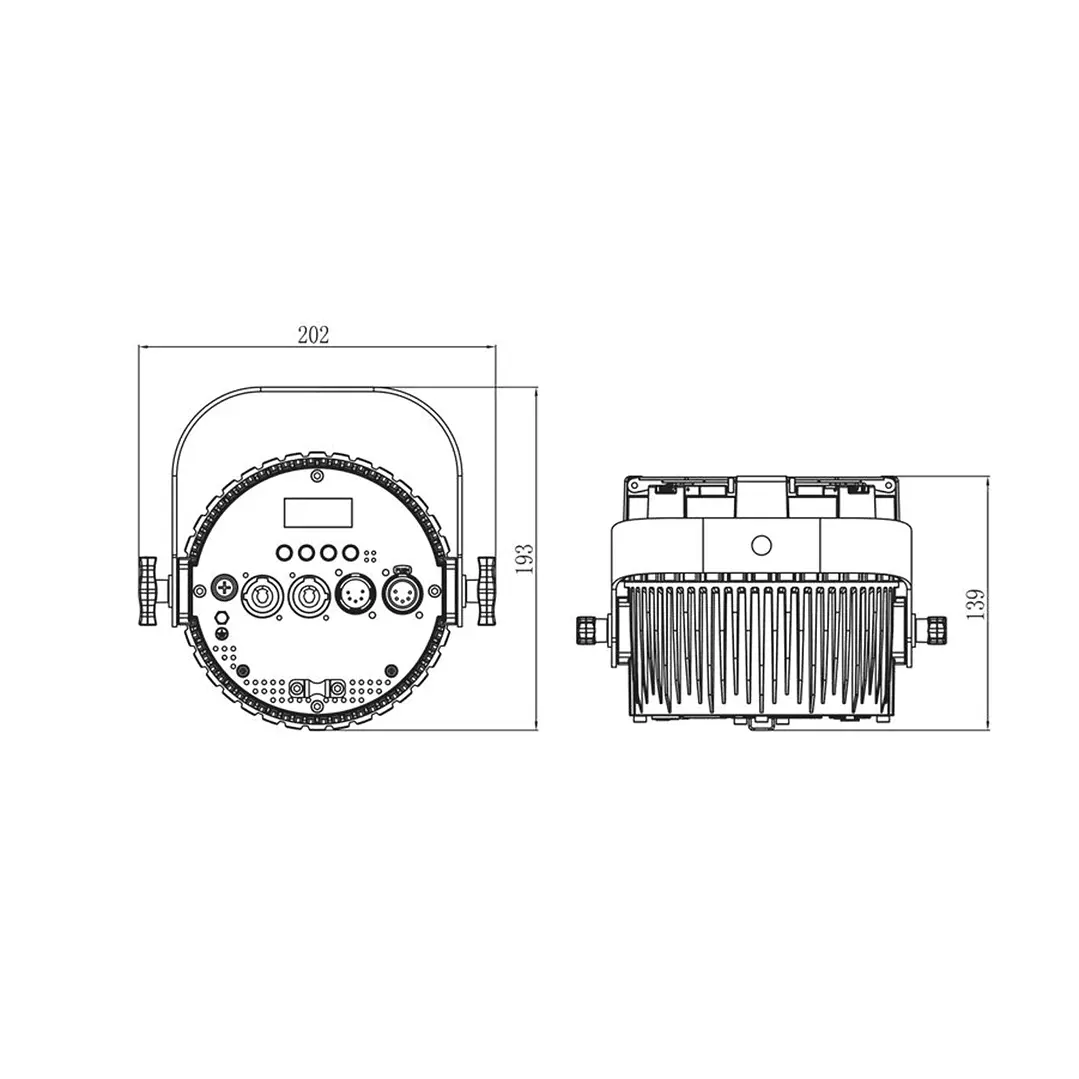 Luz tipo Fresnel Led Event Lighting 2X48W DMX F96VW 8