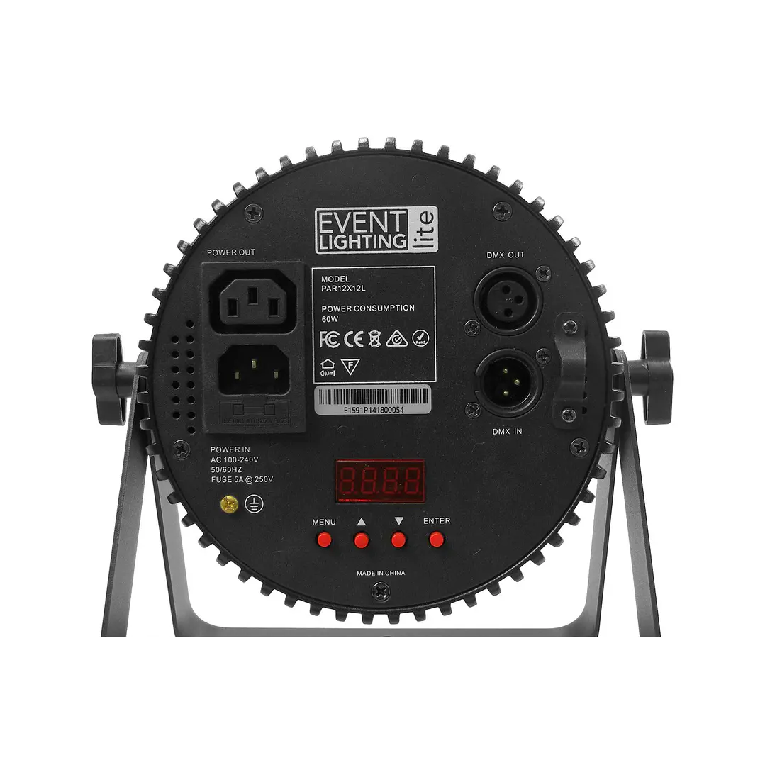 Luz PAR Led Event Lighting 12X12 RGBWAU DMX PAR12X12L 3