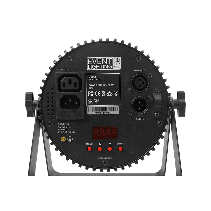 Luz PAR Led Event Lighting 12X12 RGBWAU DMX PAR12X12L 3