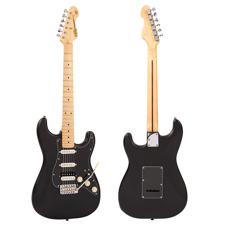 Guitarra eléctrica Vintage VH6 Relssued color negro Boulevard Black V6HMBB 3