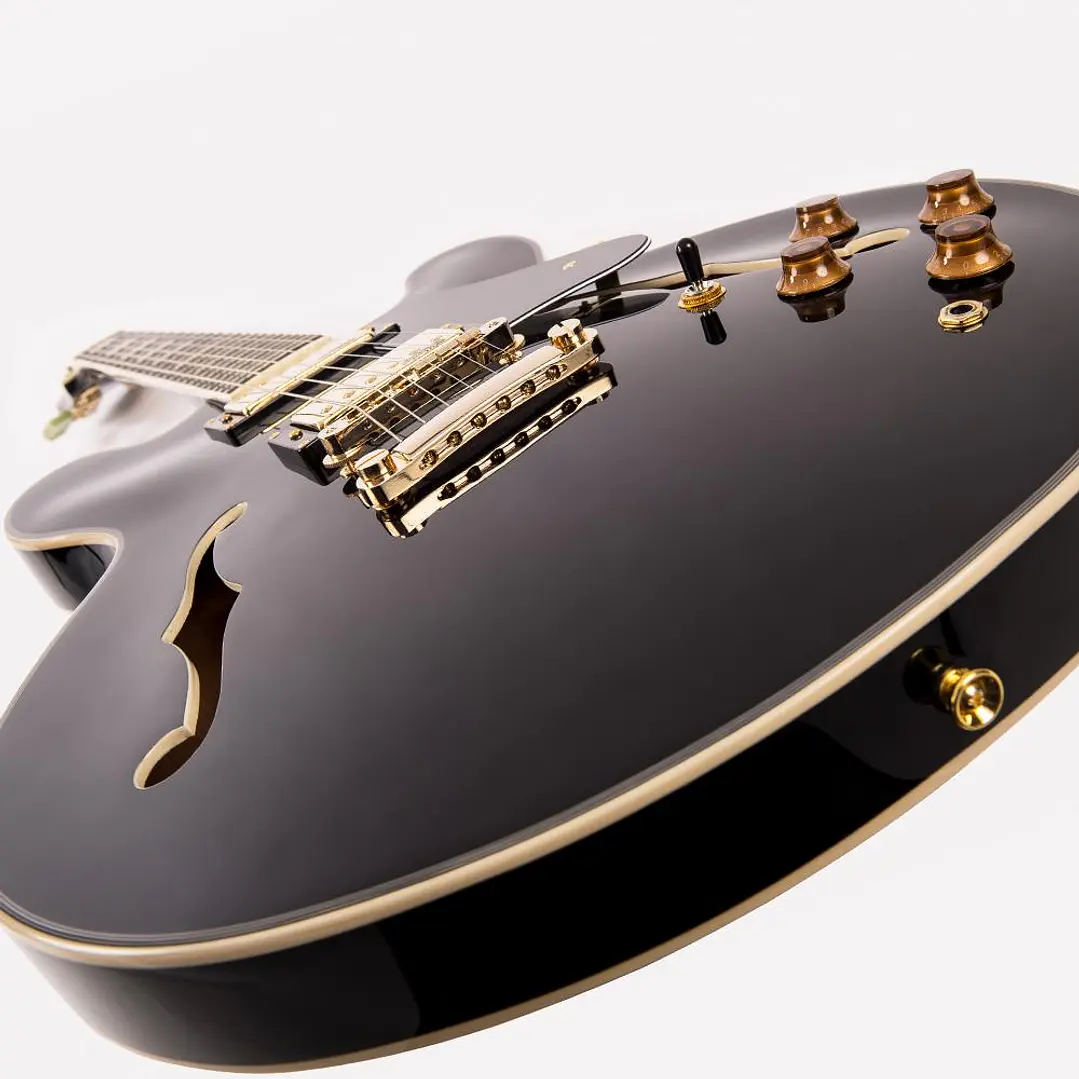Guitarra eléctrica semiacústica Vintage VSA500B ReIssued VSA500BBK 4