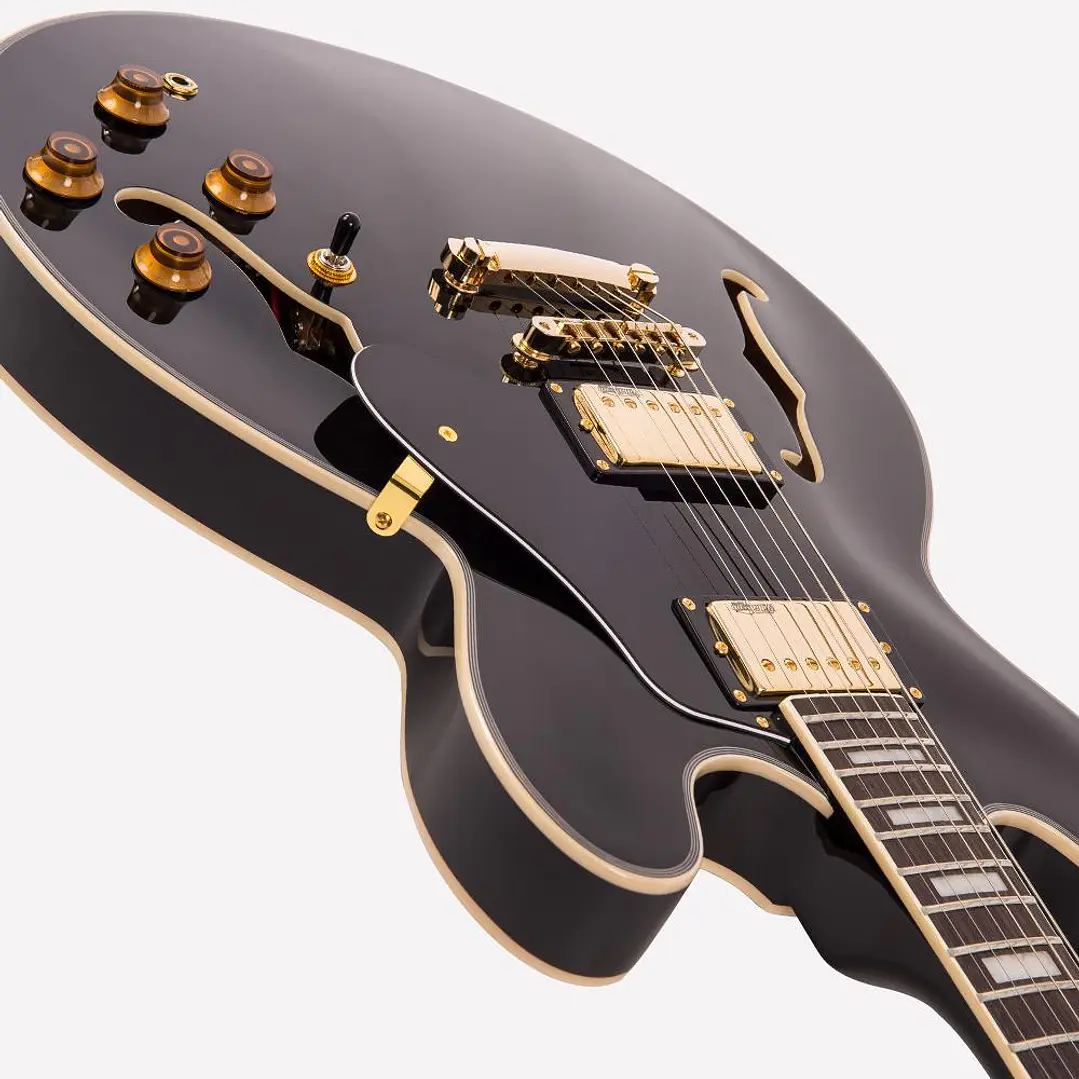 Guitarra eléctrica semiacústica Vintage VSA500B ReIssued VSA500BBK 6