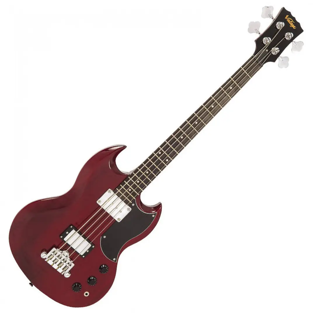 Bajo eléctrico Vintage VS4 ReIssued Cherry Red de escala corta 30