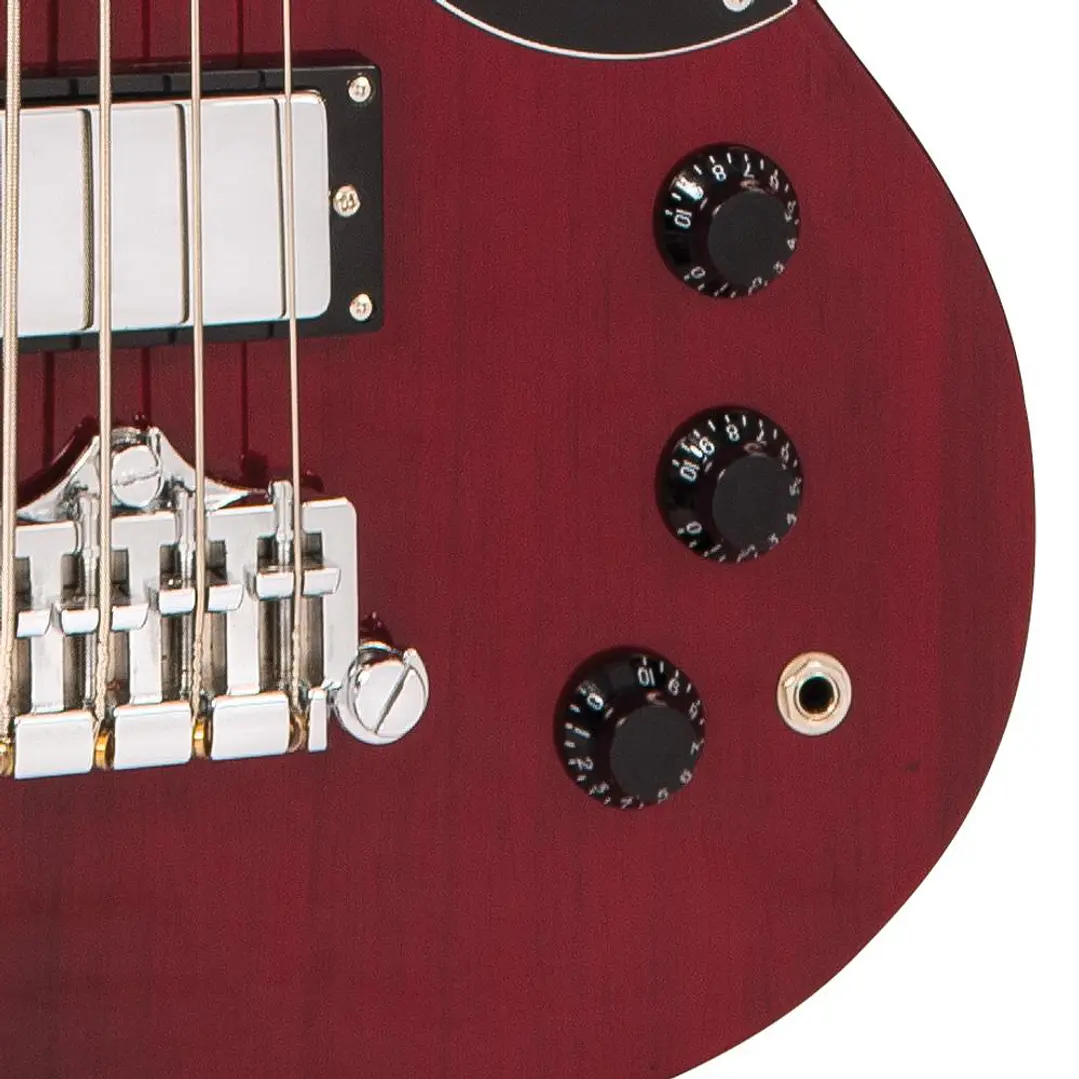 Bajo eléctrico Vintage VS4 ReIssued Cherry Red de escala corta 30