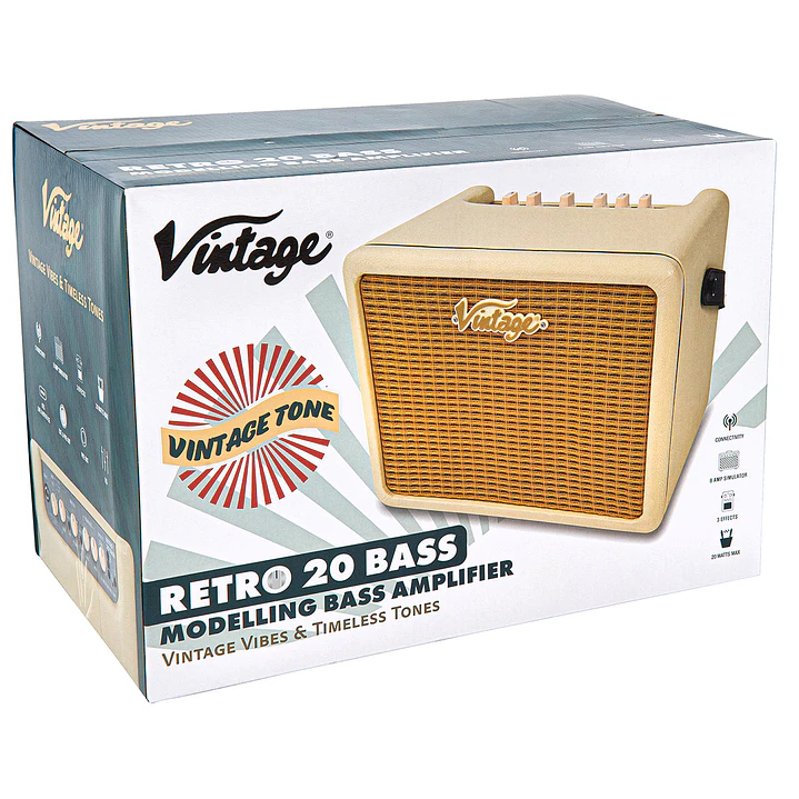 Amplificador combo para bajo Vintage con DSP efectos blanco 4