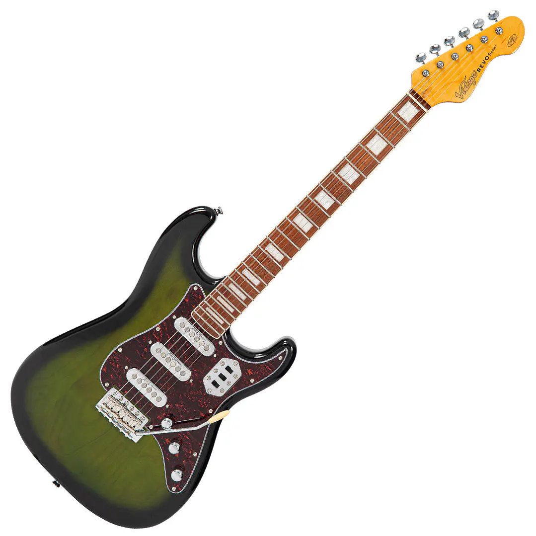 Guitarra Eléctrica Vintage REVO Deluxe Greenburst VRX6GB 1