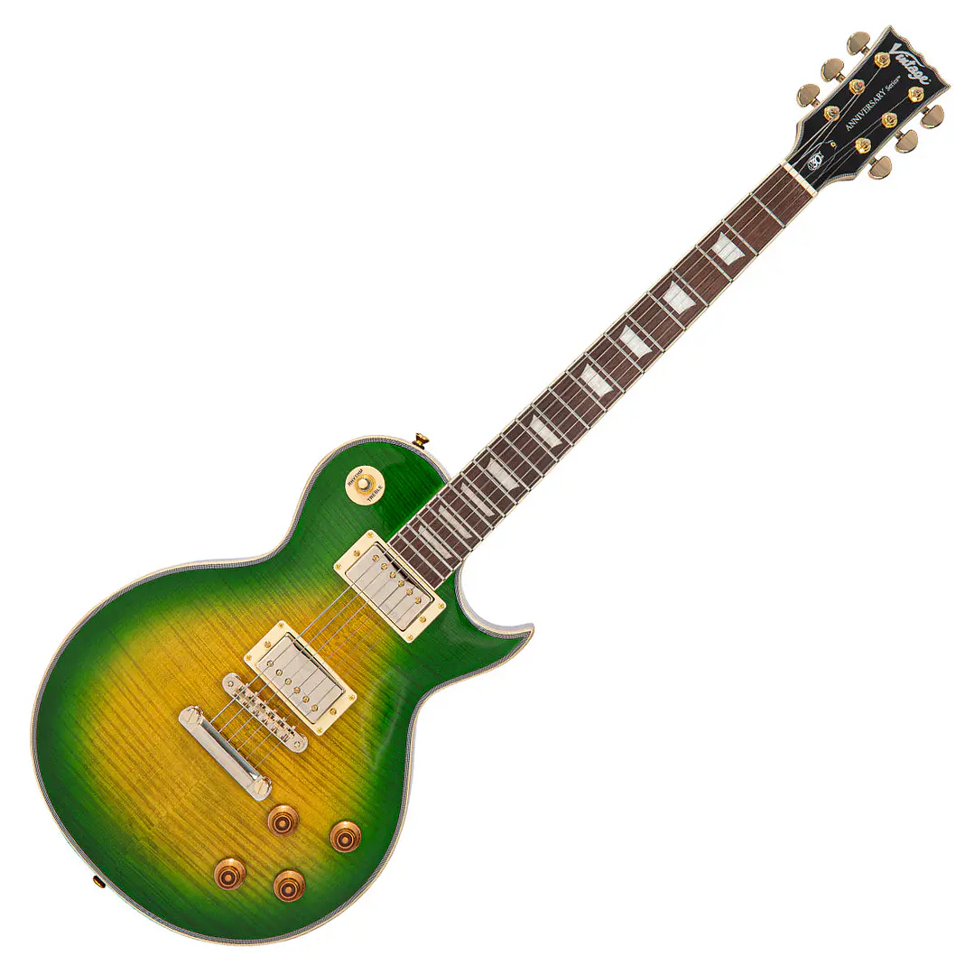 Guitarra Eléctrica Vintage V100-30TH 30th Anniversary Greenburst V100-30TH 1