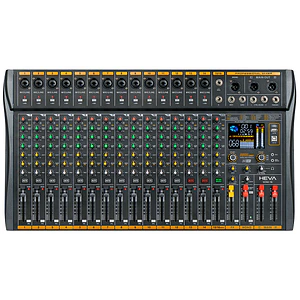 Consola de audio 16 canales Heva Pro Audio con interfaz USB y efectos HDM-16