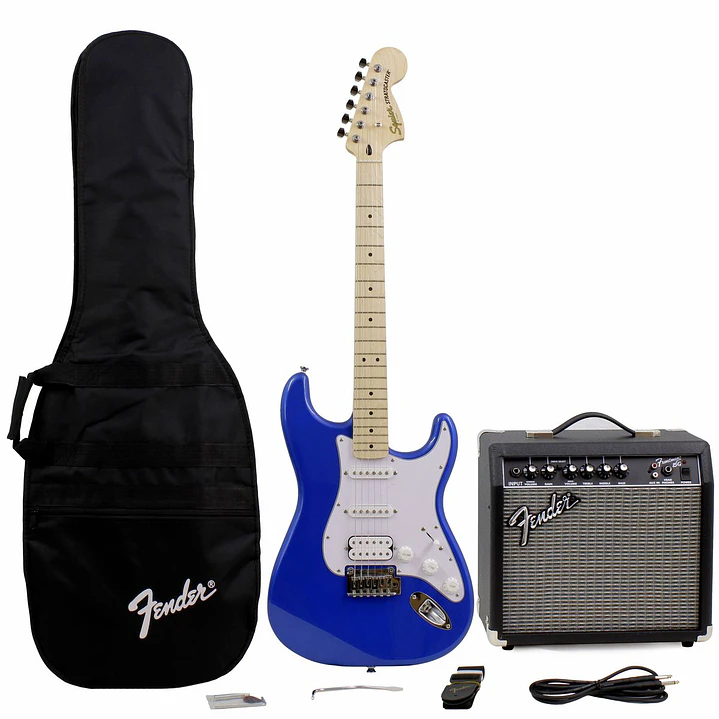 Pack Guitarra Electrica Fender Azul Squier Affinity 3
