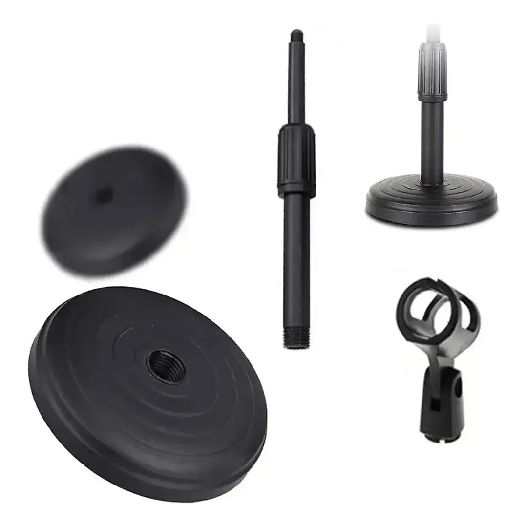 Soporte micrófono de mesa Leonard negro LNDSMM 4