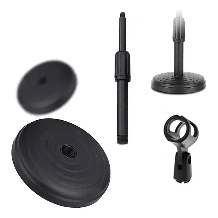 Soporte micrófono de mesa Leonard negro LNDSMM 4