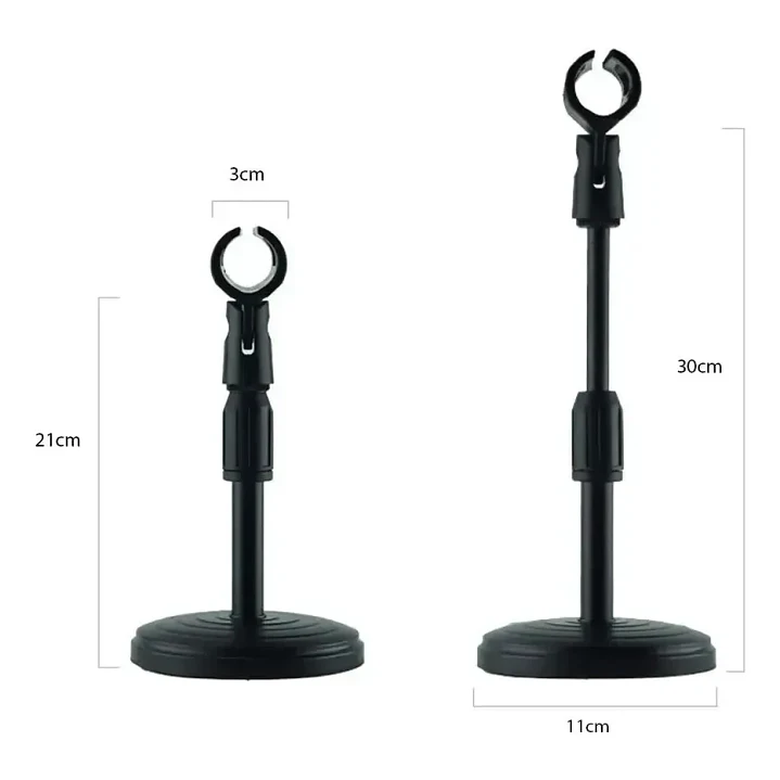 Soporte micrófono de mesa Leonard negro LNDSMM 5