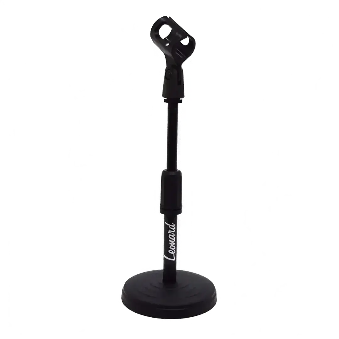 Soporte micrófono de mesa Leonard negro LNDSMM 1