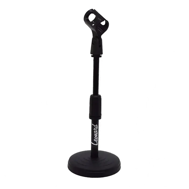 Soporte micrófono de mesa Leonard negro LNDSMM 1