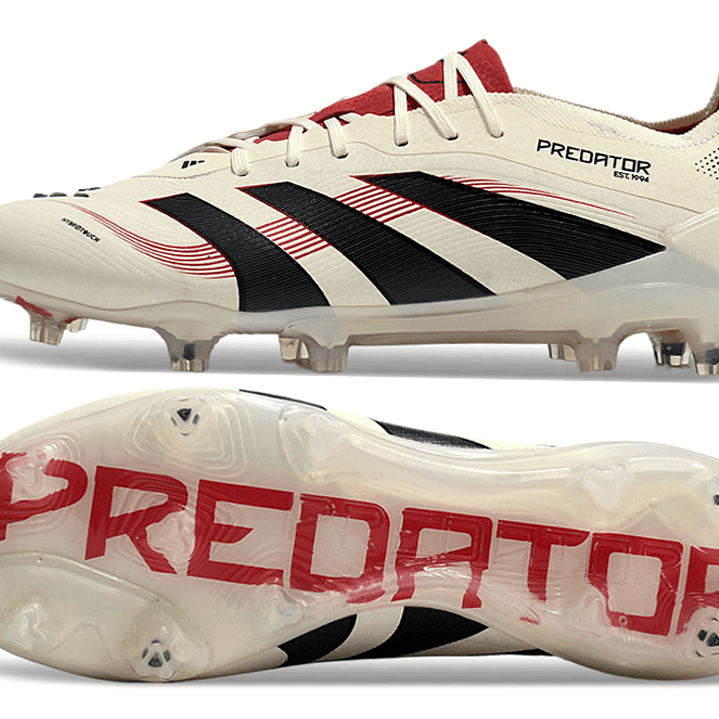 Chuteira Adidas Predator 25º Generation FG Elite Tongue - Branca/Preta/Vermelho 6