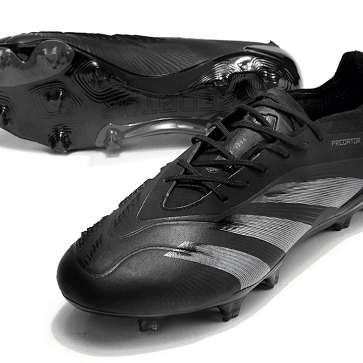 ADIDAS PREDATOR ELITE FG ALL BLACK LACELESS 3