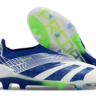 Adidas Predator Elite Boots FG Azul e Amarelo Sem Atacadores